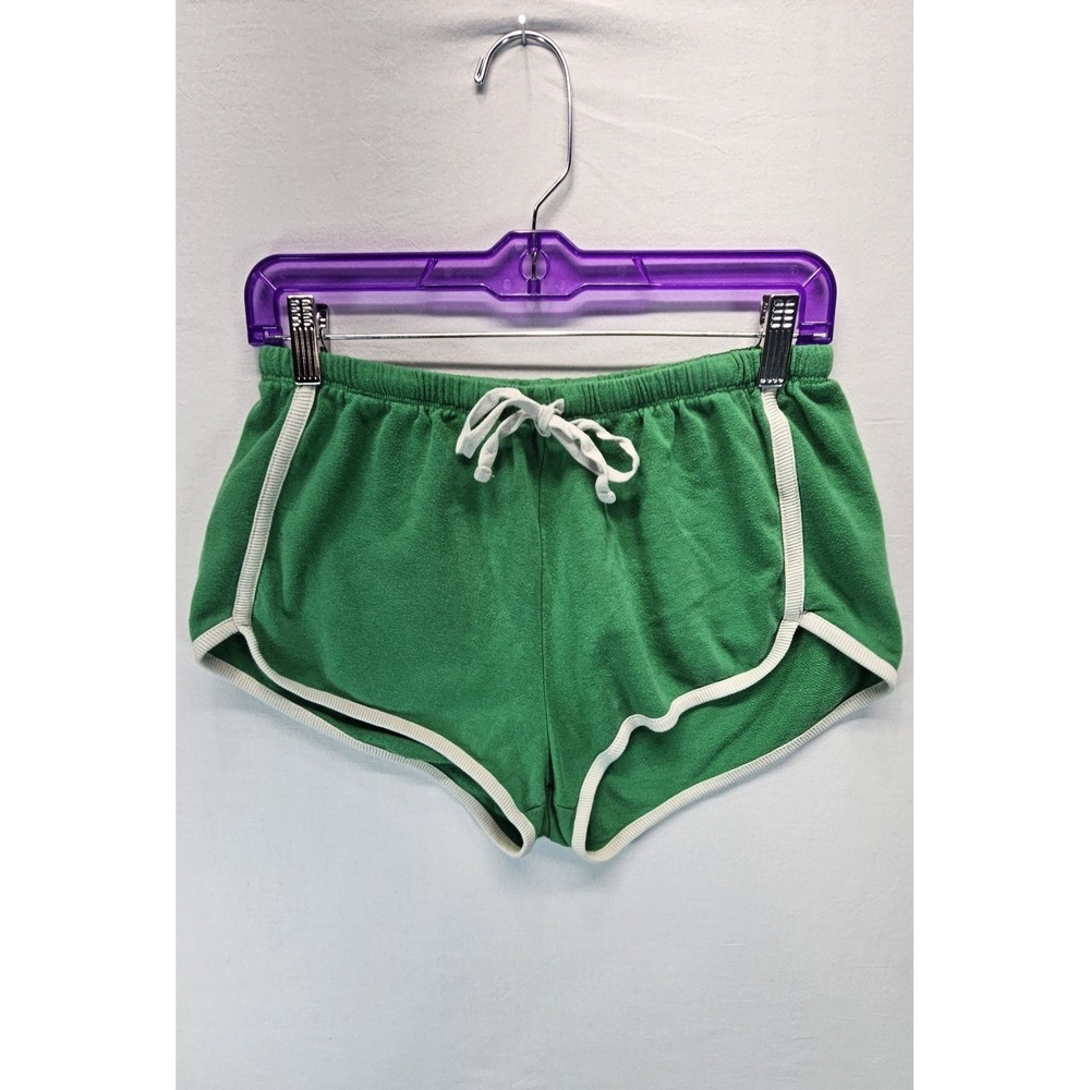 Grayson Threads Shorts Womens M Green Terry Cloth‎ Dolphin Lounge Retro